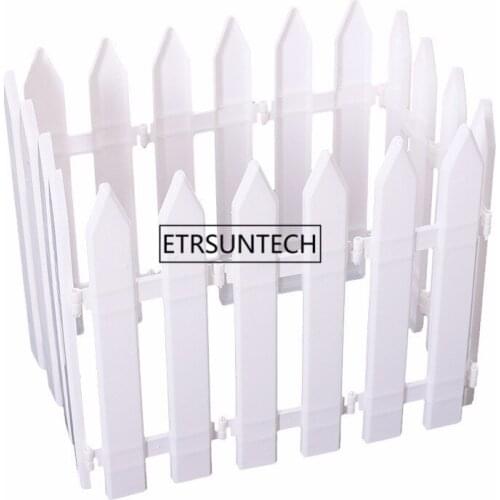 100pcs Miniature Small Plastic Fencing DIY Fairy Garden Micro Dollhouse Gates Decor Ornament White Colors Decoration