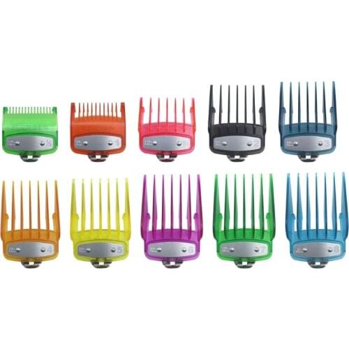 2/8/10 Sizes Rainbow Transparent Limit Comb Hair Clipper Attachment Guide Combs Shaver Trimmer Cutting Guides for Whal