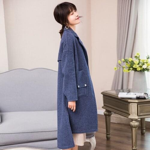 2020 Wool Coat Female Asymmetric Length Double-sided Wool Coats Autumn Winter Jacket Women casaco feminino 38013 WYQ1786