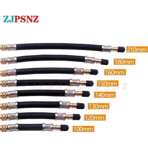 100/120/150/180/210MM Car Tire Valve Stem Extension Adapter Pole Cap Extender Flexible Rubber Hose Car Wheel Air Tyre Valve Stem