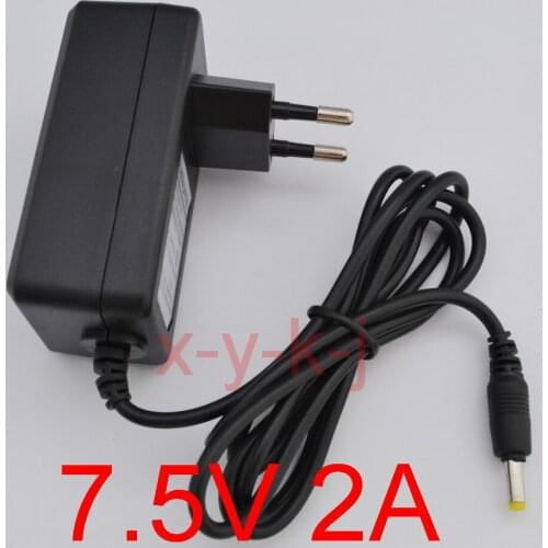 50PCS High quality AC 100V-240V Converter IC power Adapter DC 7.5V 2A 2000mA Power Supply EU Plug DC 5.5mm x 2.1-2.5mm