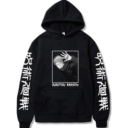 Anime Hoodies Jujutsu Kaisen Anime Pullovers Tops Casual Fshion Hip Hop Harajuku Sweatshirt 2021