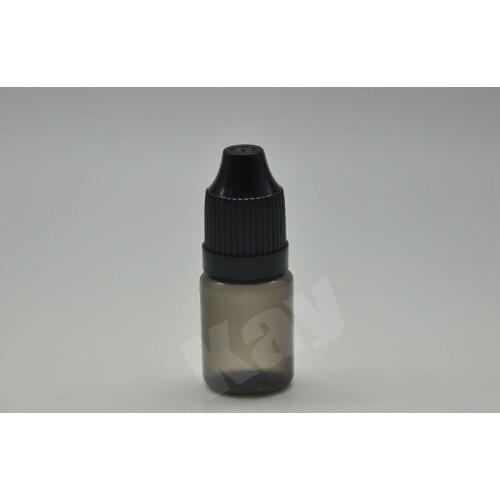 FREE shipping- 5000PCS 5ml black PE plastic bottles with black child resistant caps.black dropper bottle
