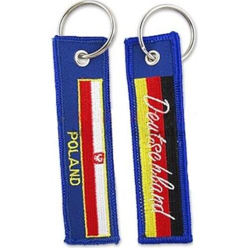 Keychain/Embroidery Double Sided Key Fobs, Measuring 125 x 250m,MOQ100