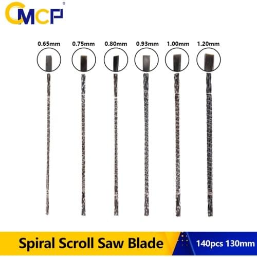 CMCP 144pcs 130mm Spiral Scroll Saw Blades Set For Cutting Jewelry Metal And Stone Wire Saw Blade For Wood Hand Craft Tools