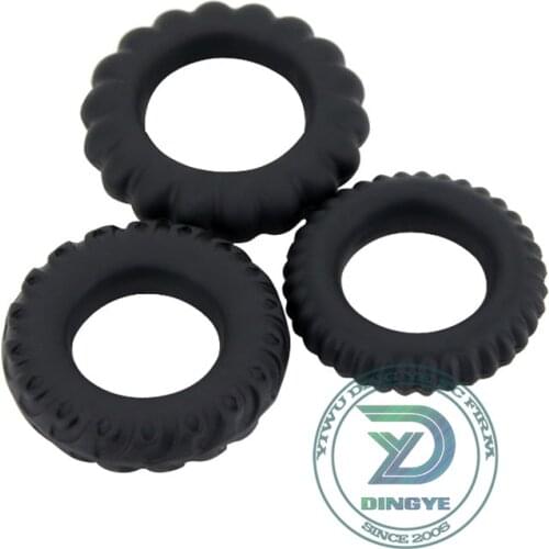 Dingye 3pcs/set 100% Silicone Cock Ring Delay Ejaculation Penis Rings Adult Sex Toys Sex Products For Men