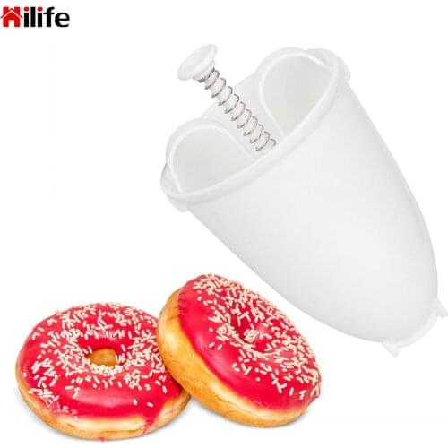Portable Donut Maker Manual Easy Fast Deep Fry Donut Mould Plastic Lightweight Arabic Waffle Waffle Dispenser