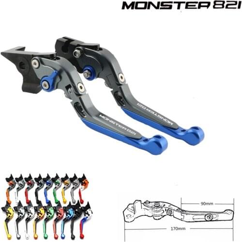 For Ducati 821 Monster / Dark / Stripe 2018 motorcycle folding extendable brake clutch levers