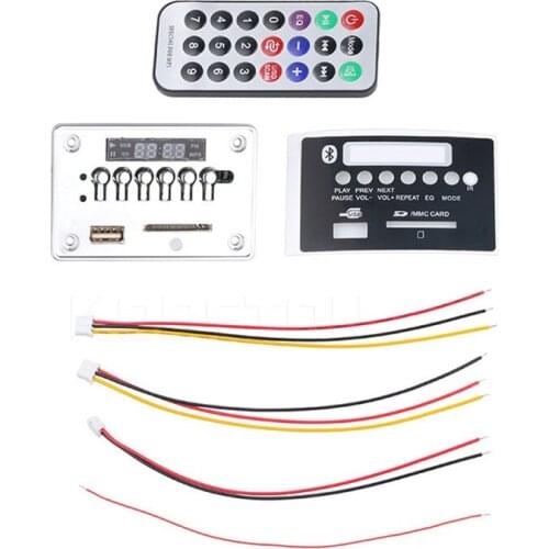 Kebidu Integrated Bluetooth MP3 Decoding Board Module USB RemoteControl Decoding For AUX With Remote Controller For Car