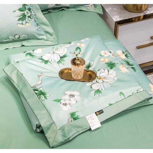 Summer Tencel Summer Cooling Duvet Four-Piece Washable Summer Quilt Ice Silk Airable Cover Quilt bed quilt