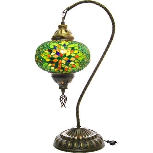 Handmade Mosaic Desktop Lamp-Colored Authentic Desk Bedside Table Nightlight