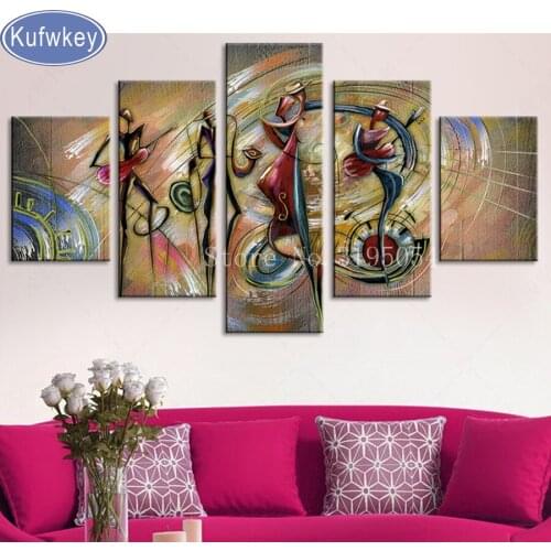5 PCS Multi-picture Diamond Painting abstract Art Gifts Room Decor Diamond Mosaic Embroidery people Rhinestones Pattern wall atr