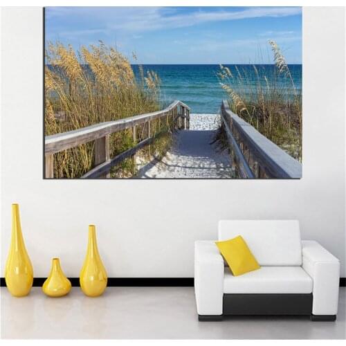 Landscape Paintings Modern Beach Abstract Poster Canvas Minimalist Art All Picture Print Living Room Bedroom Decoration