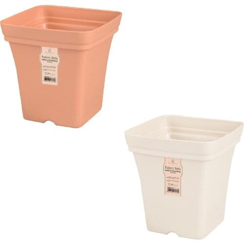 Plastic clay style square flower pots gardening plants European style balcony decorative flower pots