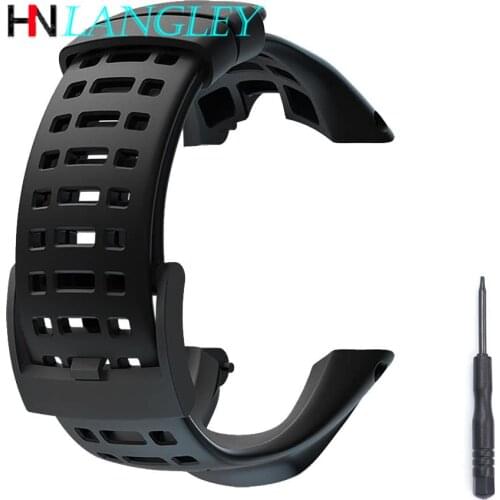 For Suunto Watch Band Strap Soft Rubber Watchbands Replacement Watch Accessories for Suunto Ambit 1/2/2S/2R/3Sport/3Run/3PEAK