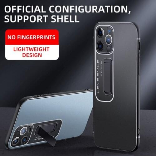 Luxury Shockproof Camera Lens Protection Kickstand Stand Metal Phone Case For iPhone 12 Pro Max Cellphone Back Cover Fundas Capa