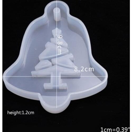Crystal Epoxy Resin Mold Christmas Tree Elk Pendant Casting Silicone Mould DIY