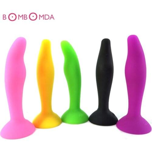 Silicone Soft Anal Plug with Suction Cup Anal Beads Butt Plug Sex Toys G spot Stimulate Masturbate Dildo Toys Anal Anus Stopper