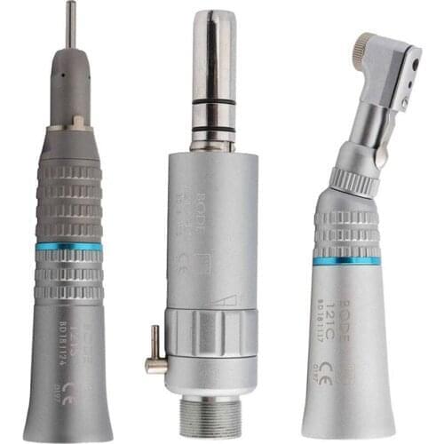 Dental Low Speed Handpiece Set Air Turbine Dental Handpiece Straight Contra Anlge Air Motor 2Holes BODE