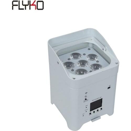 Free shipping battery power 6x18w led par light 6in1 dmx mobile app wifi remote control for stage backdrop