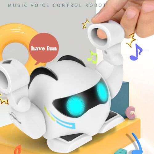 K24 Smart Robot Toy With Soft Light Music Cute Smart Robots Can Dance Voice For Kids Gift Interactive Robots Toys