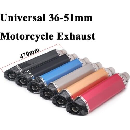 Universal Motorcycle Exhaust Pipe Escape Modified Motorbike Muffler DB Killer Silencer For Yamaha R3 SUZUKI Honda Kawasaki 470mm