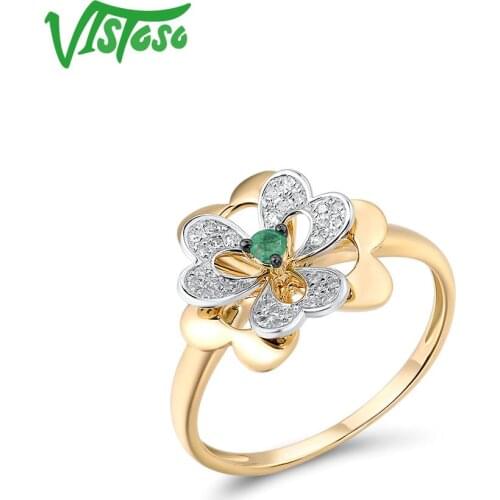VISTOSO Women's Gold Rings