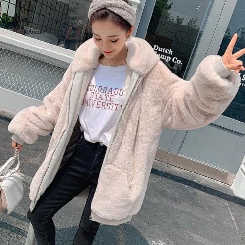 Winter Thick Warm Faux Fur Coat Oversize New Fashion Women Hooded Long Sleeve Faux Fur Jacket Luxury Winter Short Coats