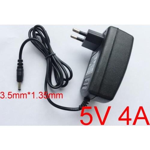 1PCS High quality 5V4A AC 100V-240V Converter Adapter DC 5V 4A 4000mA Power Supply EU Plug 3.5mm x1.35mm