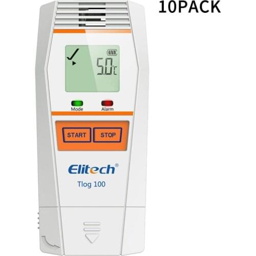 Elitech Tlog 100 Temperature Data Logger Reusable Temperature Recorder PDF Report USB Port 32000 Points 10 PACK