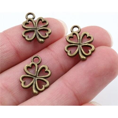 17x13mm 30pcs Antique Bronze Plated Flower Style Handmade Charms Pendant:DIY for bracelet necklace-P6-11