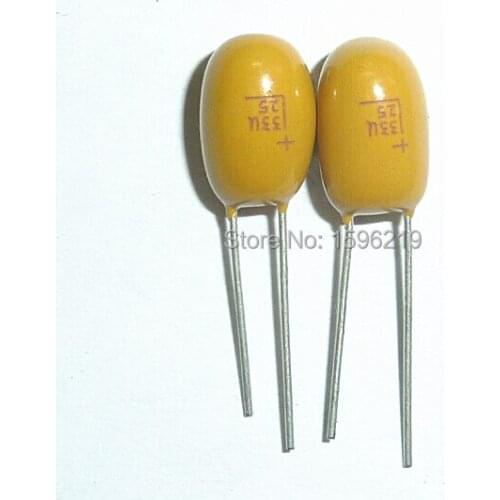 20pcs Tantalum capacitor 33uF 25V Brand New 25V33uF DIP Radial