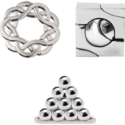 3-5pcs Intelligence Puzzle Lock Toy Brain Teaser Game Kids Adults