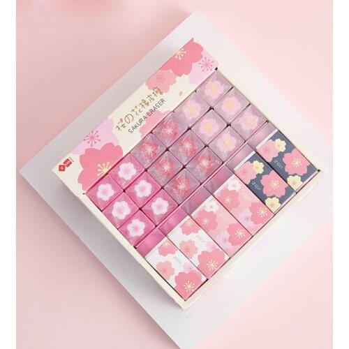 36 pcs/lot Kawaii Cherry Eraser Cute Writing Drawing Rubber Pencil Eraser Stationery For Kids Gifts school suppies