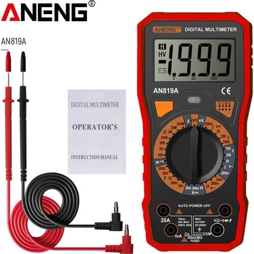ANENG AN819A Digital Multimeter True Rms Digital Multimeter Tester Voltmeter Battery Tester EsrMeter Digital Display Electrical
