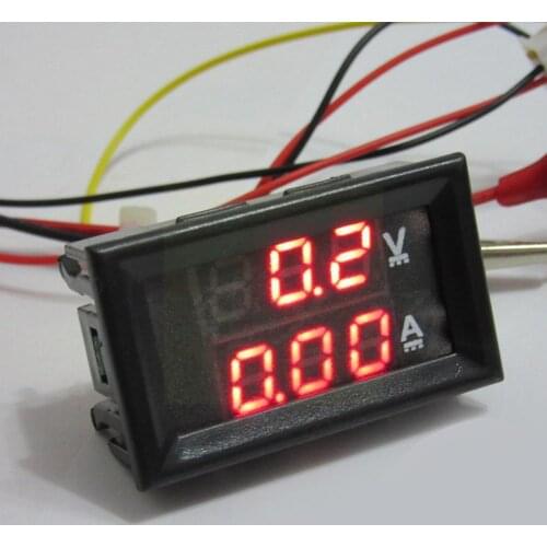 0.28'' 0-100V 10A LED Digital Voltmeter Ammeter Blue Voltage LED Red Volt Amp Meter Monitor Tester Current Car Pan A2P3