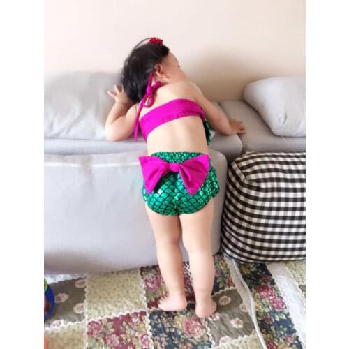 Kids Two-Piece Suits Baby Girls Unicorn BIkini Swimwear Swimsuit Bathing Suit Beachwear Patchwork Halter Bow Summer 2020