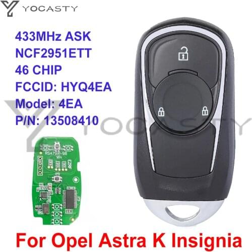 YOCASTY 2 Buttons Flip Remote Car Key 433MHz PCF7937E 46 CHIP For 2015 2016 2017 For Opel Astra K Insignia