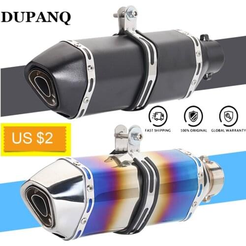 DUPANQ Motorcycle Exhaust Modify Motocross Exhaust Muffler Acrapovich For FZ6 CBR250 CB600 MT07 FZ16 PCX150 ATV Dirt Pit Bike