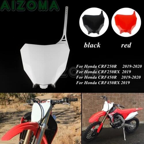 Racing Motocross MX Enduro Plastic Front Number Plate For Honda CRF250RX CRF450RX CRF250R CRF450R CRF 250 450 R/RX 2017-2020