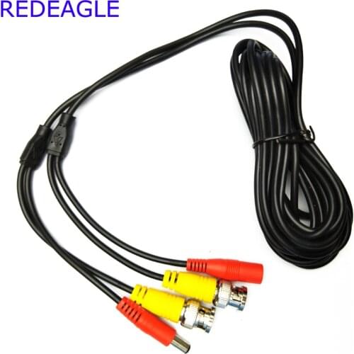 BNC Cable 5M/10M/15M/20M/30M/40M/50M Optional CCTV Video Output DC Plug Extension Cable for AHD CVI TVI Analog DVR Camera Kit