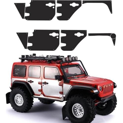Wrangler body metal decorative plate door metal anti-skid plate suitable for 1/10 remote control car AXIAL SCX10 III JEEP TRX4