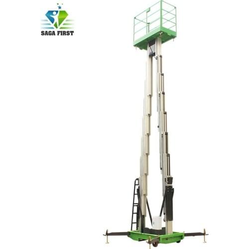 Man aerial lifting aerial manlift