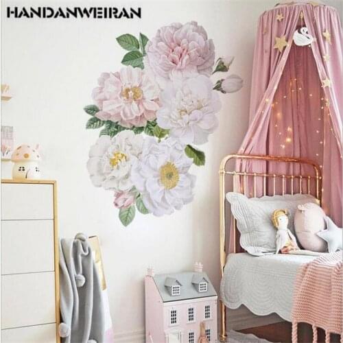 New creative wall stickers on the wall wealthy peony flower home decoration for livingroom self-adhesive paper 30*90cm
