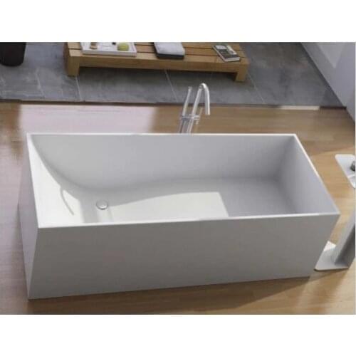 Freestanding Solid Surface Bathtub With Overflow - 1700 X 720 X 550 mm - Freestanding WD011