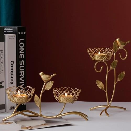 Nordic romantic dining table candlelight dinner bird candlestick ornament decoration Candle Holder
