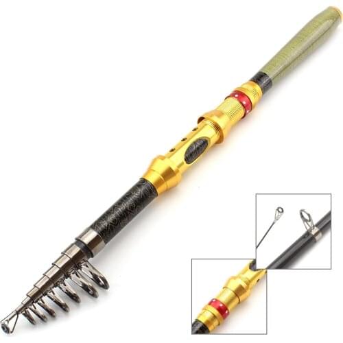 1.8m 2.1m 2.4m 2.7m 3.0m Telescopic Fishing Rod Spinning Fish Hand Tackle Sea Pole Travel Portable Rod for Fresh Salt Water