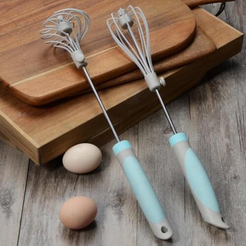 Egg Whisk with Spring Non-greasy Nylon DIY Fondant Cake Hanging Hole 360 Degree Rotation Non-greasy Eggs Beater Cooking Tools