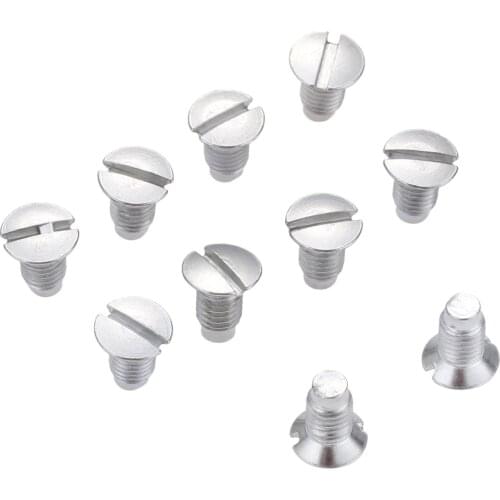 50 Pcs Silver Stainless Steel Industrial Sewing Machine Needle Plate Screws Fasteners DIY Sewing Machine Tools & Accessories