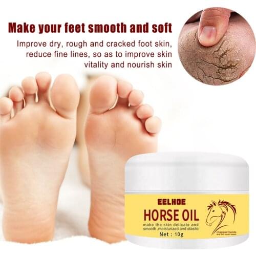10-30ML Foot Crack Repair Horse Oil Smooth Dead Dry Skin Heel Remove Beriberi Nourishing Moisturizes Silky Foot Cream Care
